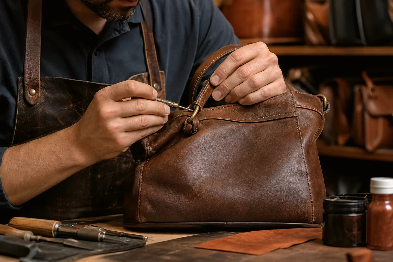 Reforma de bolsas de couro em Caucaia